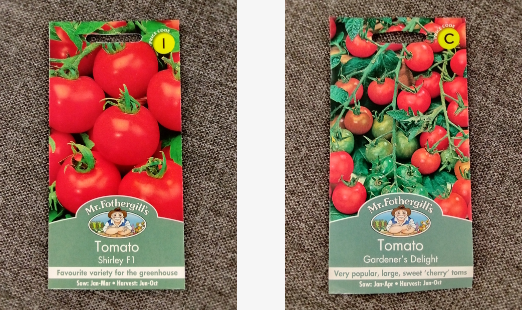 Shirley F1 and Gardener's Delight tomato seeds available
