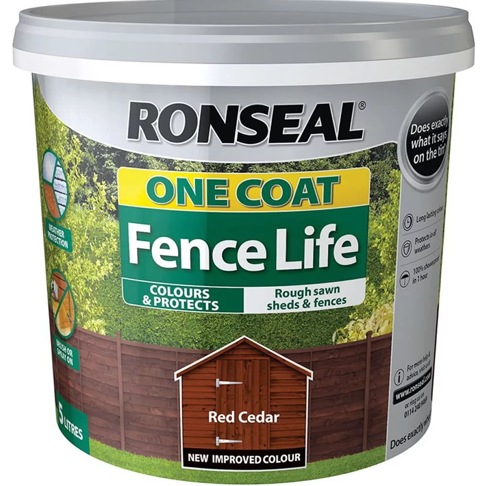 Ronseal's One Coat Fence Life tin