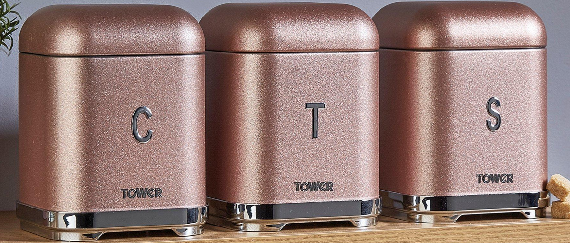 Tower Glitz Kitchen Canisters available in Whitchurch, Wrexham and Oswestry