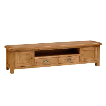 Salisbury Oak 2 Door / 2 Drawer Extra Large Low Line TV Unit