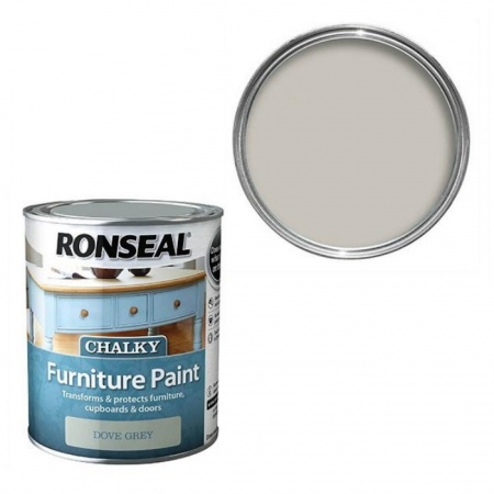 Ronseal Chalky Furniture Paint Dove Grey Colour Supplies Ronseal Chalky Furniture Paint Dove, Grey Chalky Furniture Paint