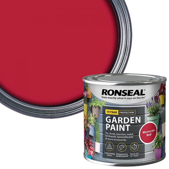 Ronseal Garden Paint Can Red