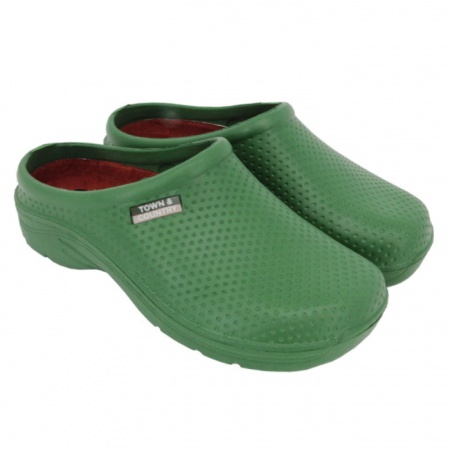 Town & Country Fleecy Cloggies Green UK Size 10 